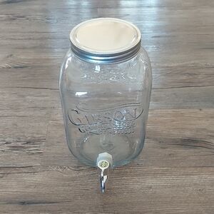Gibson Glass Jar with Silver Lid